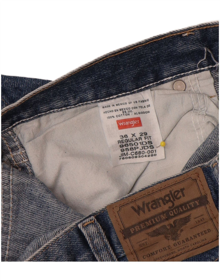 Blugi drepti Wrangler pentru bărbați, cu tăiere obișnuită, W36 L29, albastru