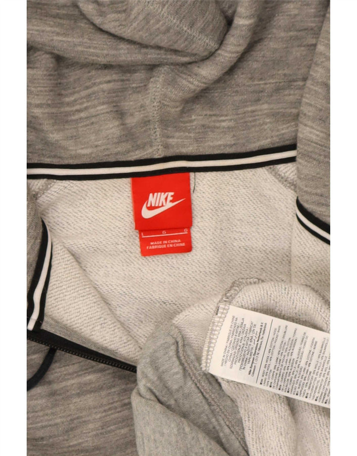 Pulover Nike pentru bărbați, cu fermoar, din bumbac mare, gri pete