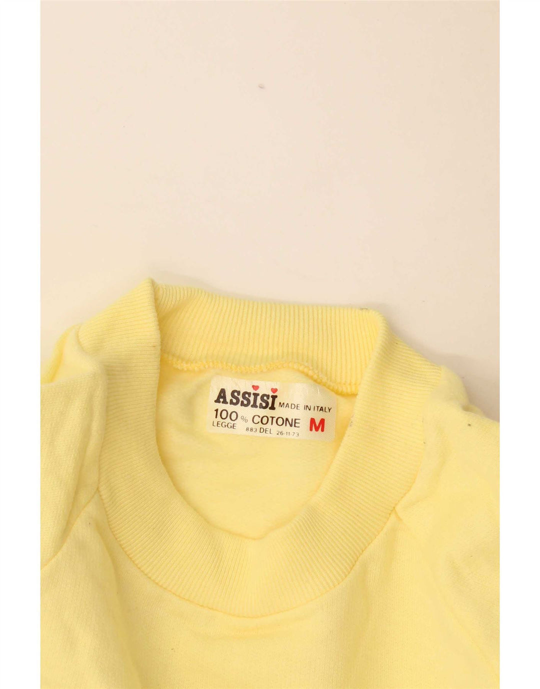Assisi Italia Graphic Hanorac Pulover Bumbac galben mediu