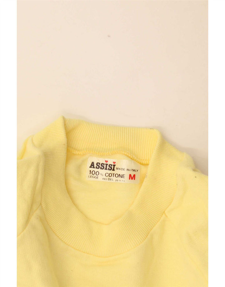 Assisi Italia Graphic Hanorac Pulover Bumbac galben mediu