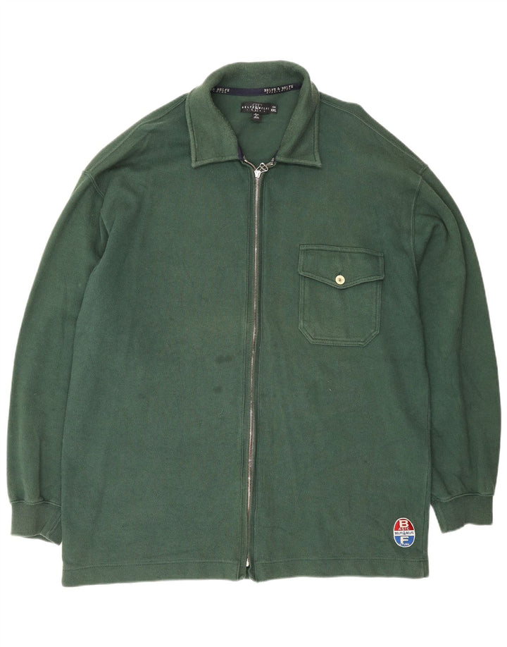 Jachetă de trening pentru bărbați Belfe & Belfe, bumbac verde 2XL