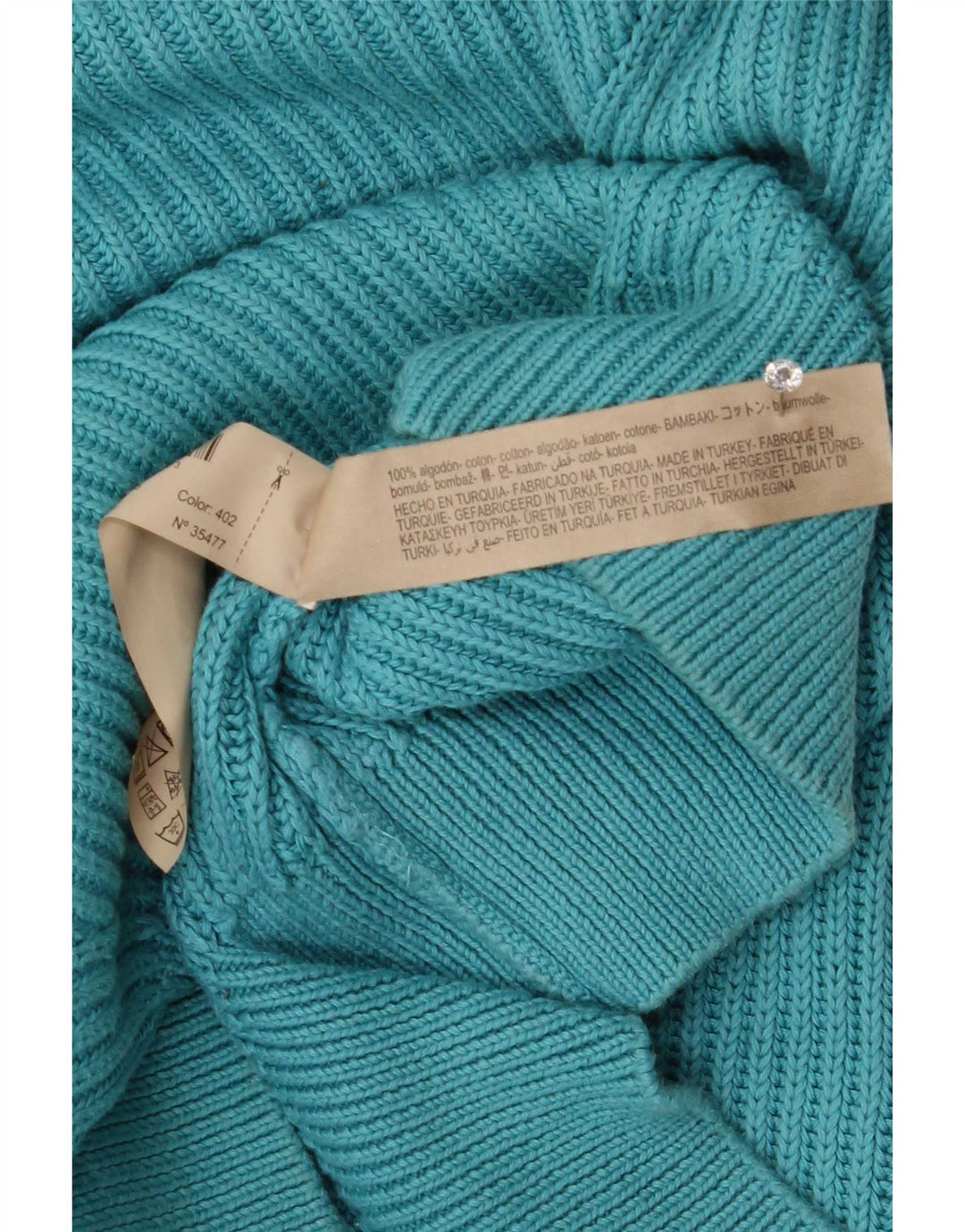 Pulover de damă Massimo Dutti cu decolteu în V supradimensionat, UK 14, albastru mediu