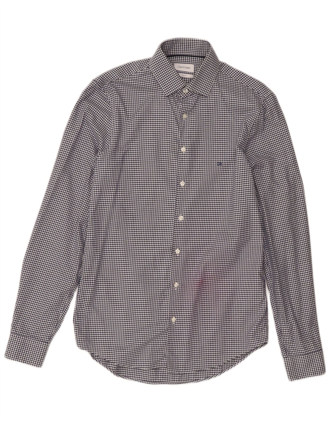 Cămașă pentru bărbați Calvin Klein Mărimea 38 15 Mediu bleumarin Houndstooth Designer