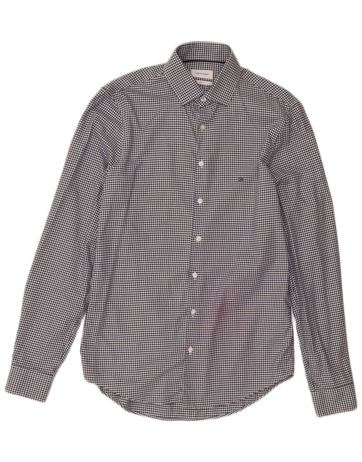 Cămașă pentru bărbați Calvin Klein Mărimea 38 15 Mediu bleumarin Houndstooth Designer