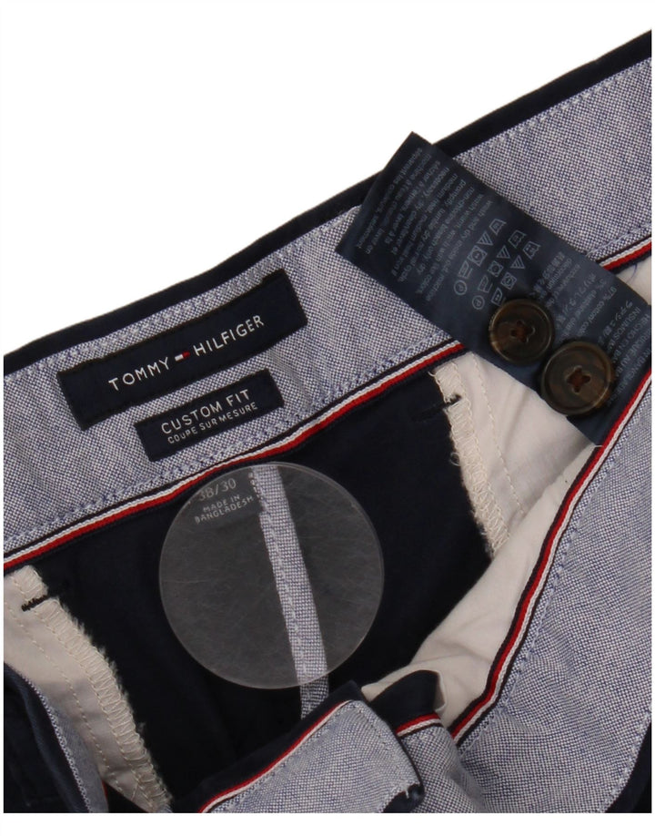 TOMMY HILFIGER Pantaloni chino personalizat pentru bărbați W38 L30 bumbac bleumarin