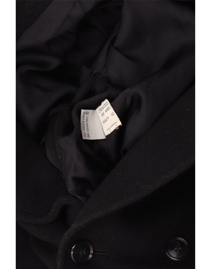 VINTAGE Palton dublu pentru bărbați UK 42 XL Lână bleumarin