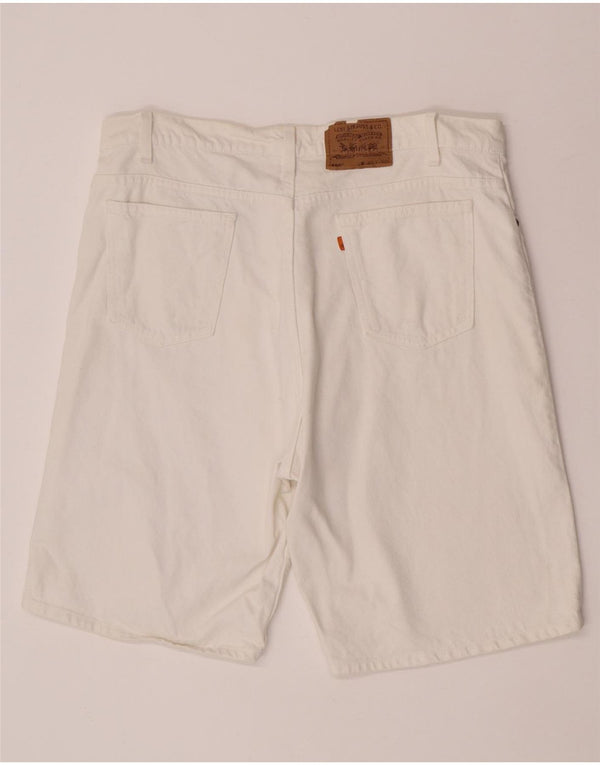 Pantaloni scurți Levi's 550 Denim W40 XL Bumbac alb