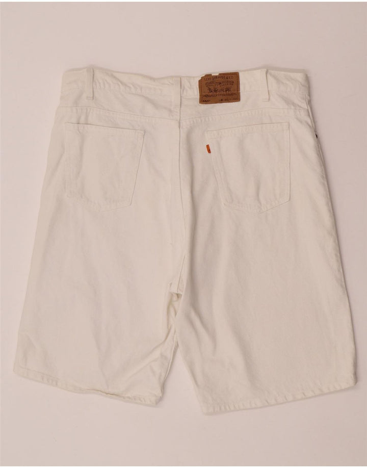 Pantaloni scurți Levi's 550 Denim W40 XL Bumbac alb