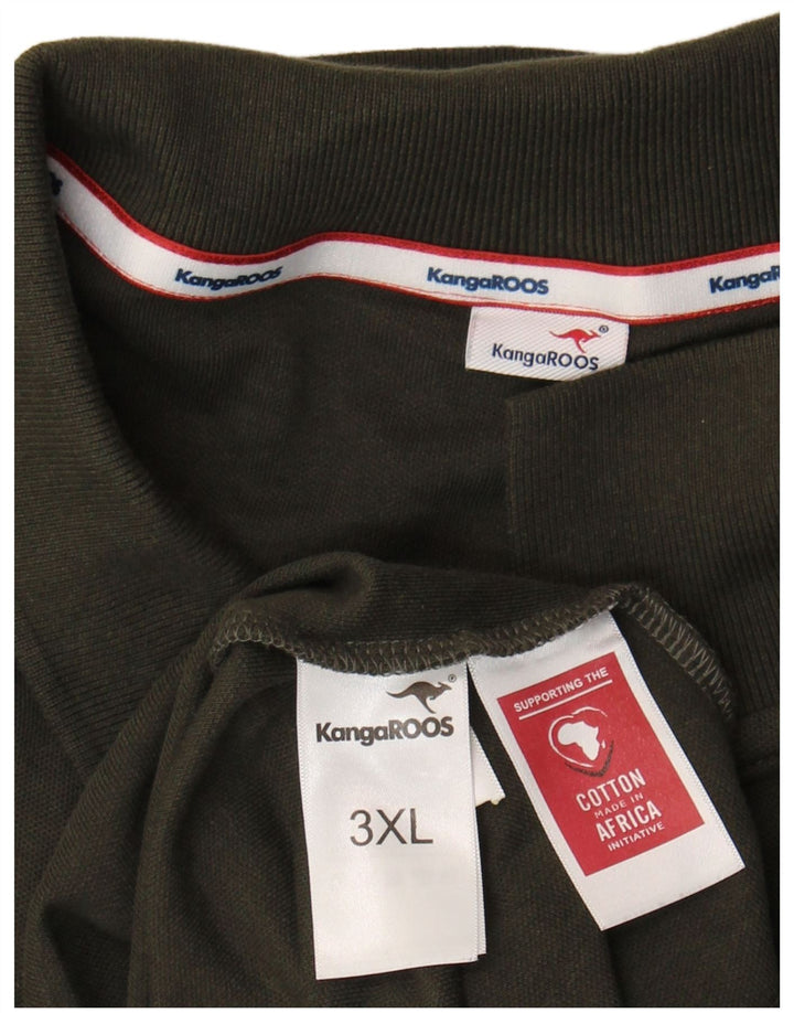 Tricou polo pentru bărbați Kangaroos 3XL bumbac kaki