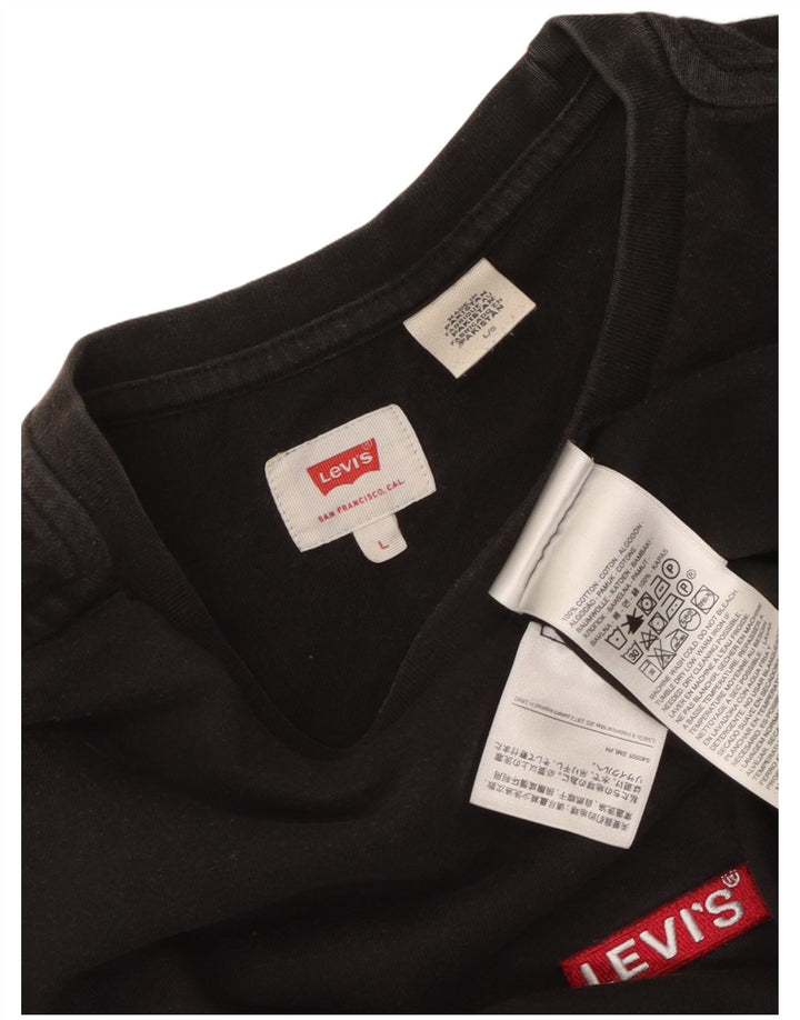 Tricou pentru bărbați Levi's Top mare din bumbac negru