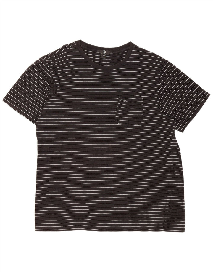 VOLCOM Tricou pentru bărbați Top 2XL bumbac cu dungi negre