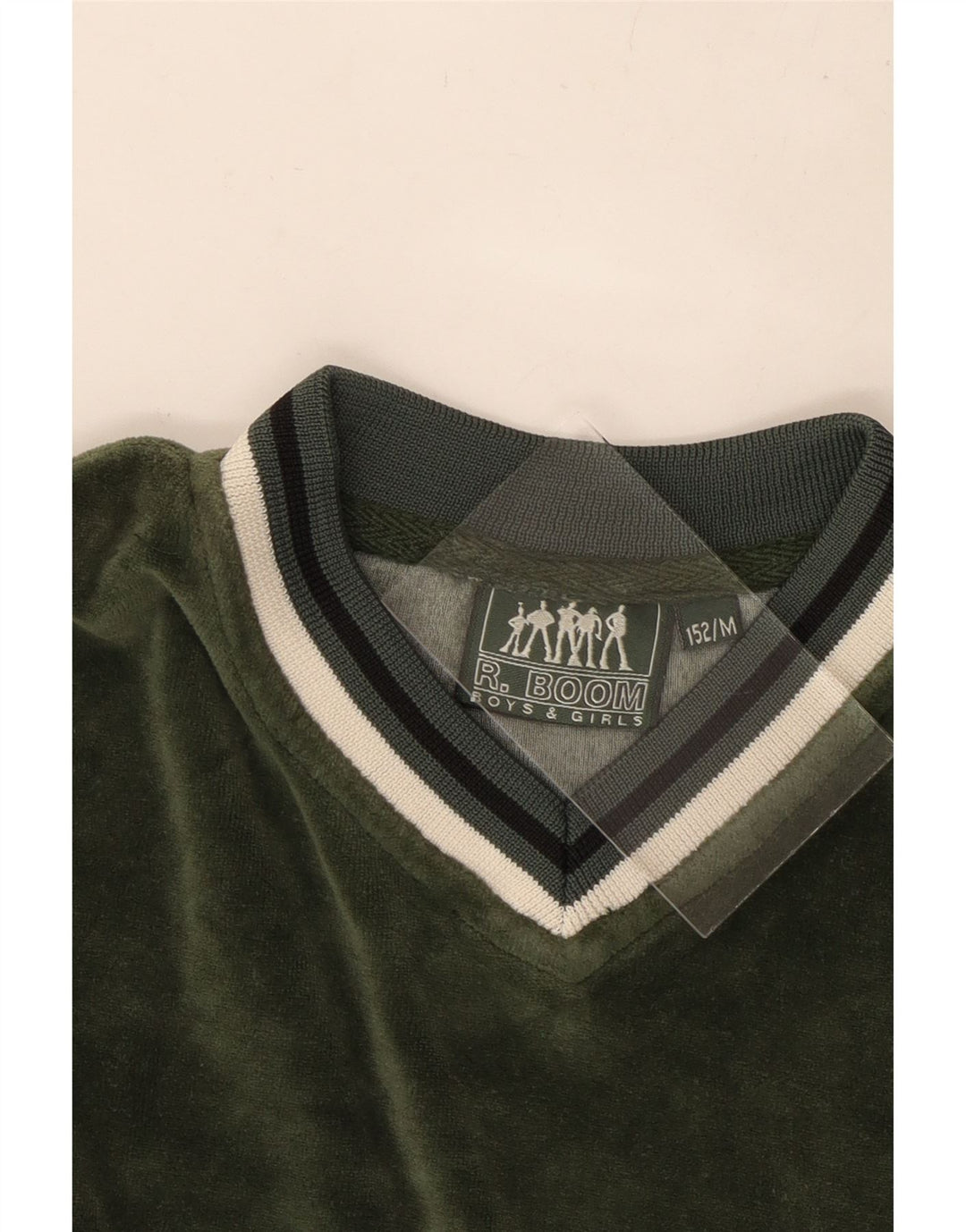 Tricou Băieți VINTAGE Top 12-13 ani Bumbac color bloc verde mediu