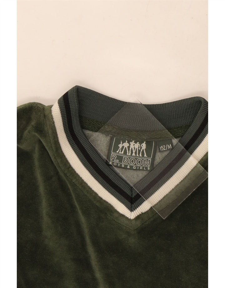 Tricou Băieți VINTAGE Top 12-13 ani Bumbac color bloc verde mediu