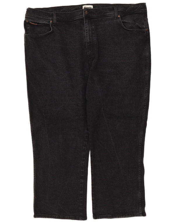 Wrangler Mens Texas Straight Jeans W46 L27 Black Cotton