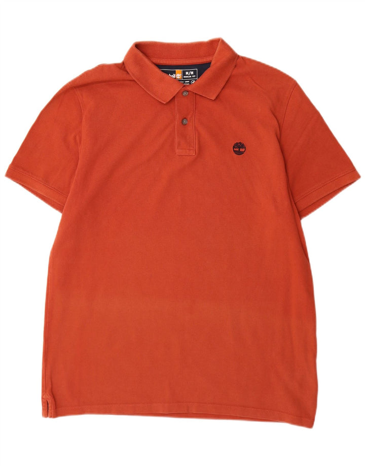 Tricou polo Timberland pentru bărbați, bumbac portocaliu mediu