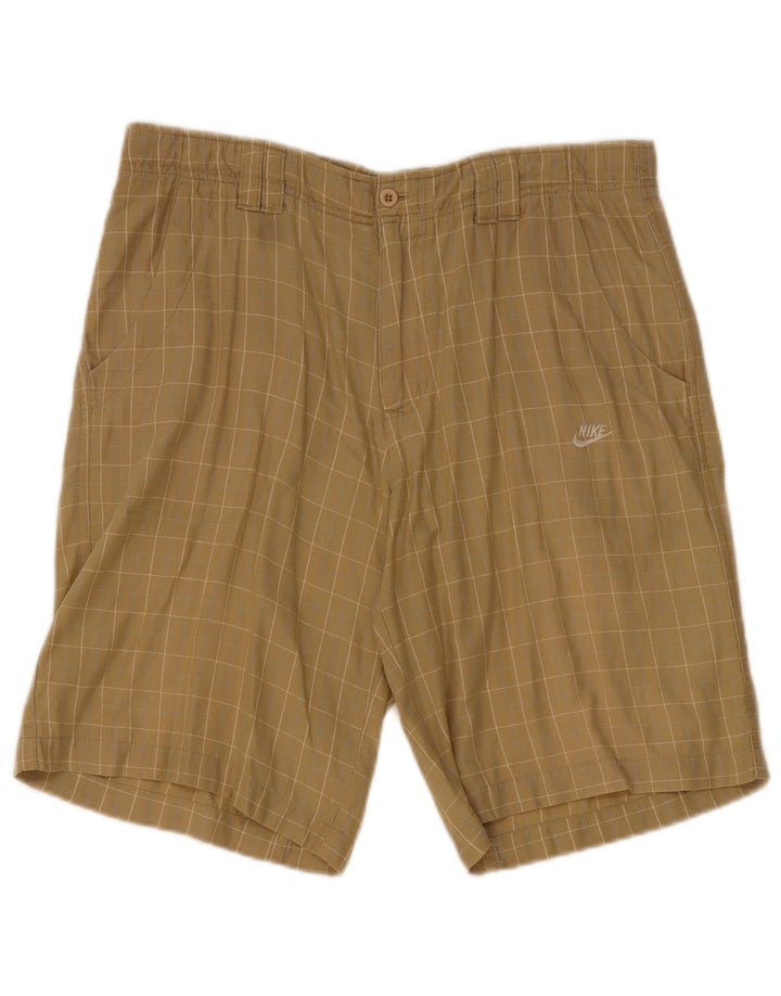 Pantaloni scurți chino pentru bărbați Nike, cu tăiere obișnuită, mici W30, bej check