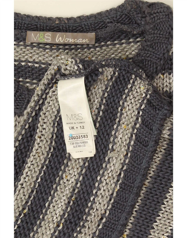 Pulover pentru femei Marks & Spencer cu gât cu barca UK 12 Medium Gri Dunge