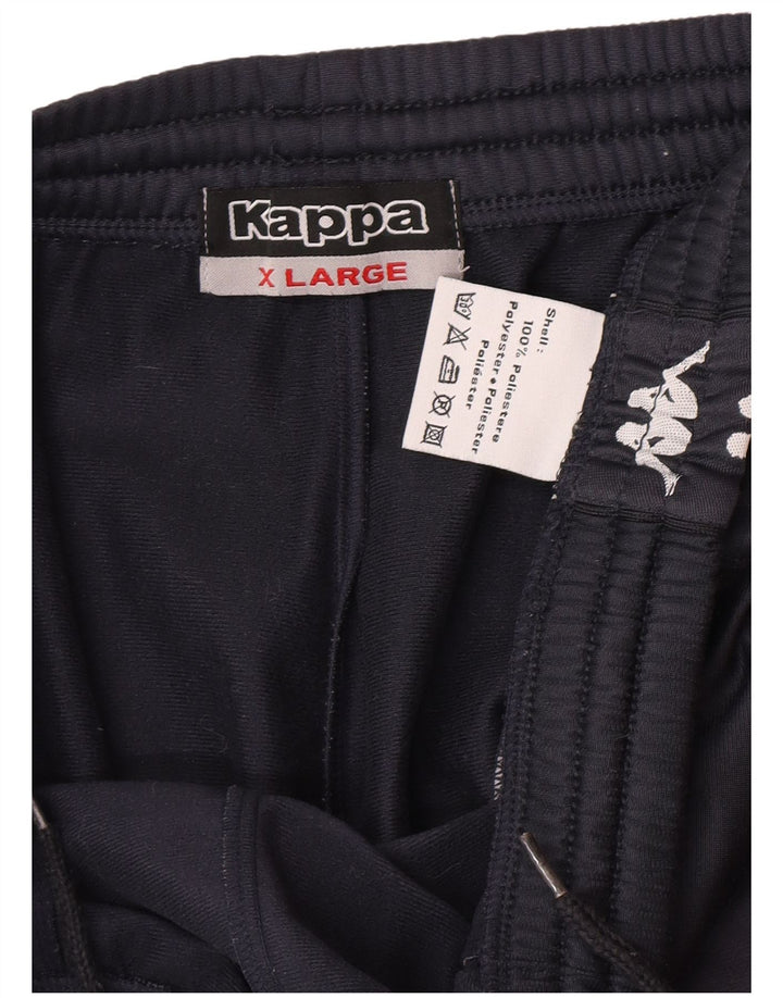 Kappa Mens Graphic Tracksuit Trousers XL Navy Blue Polyester