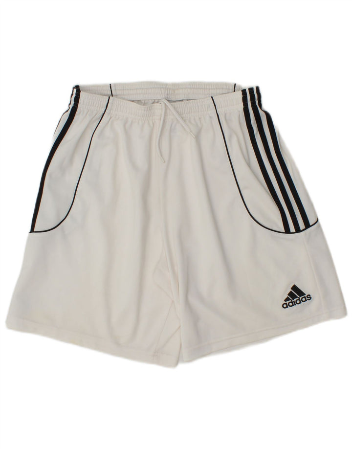 Pantaloni scurți sport pentru bărbați Adidas Climalite, poliester alb mediu