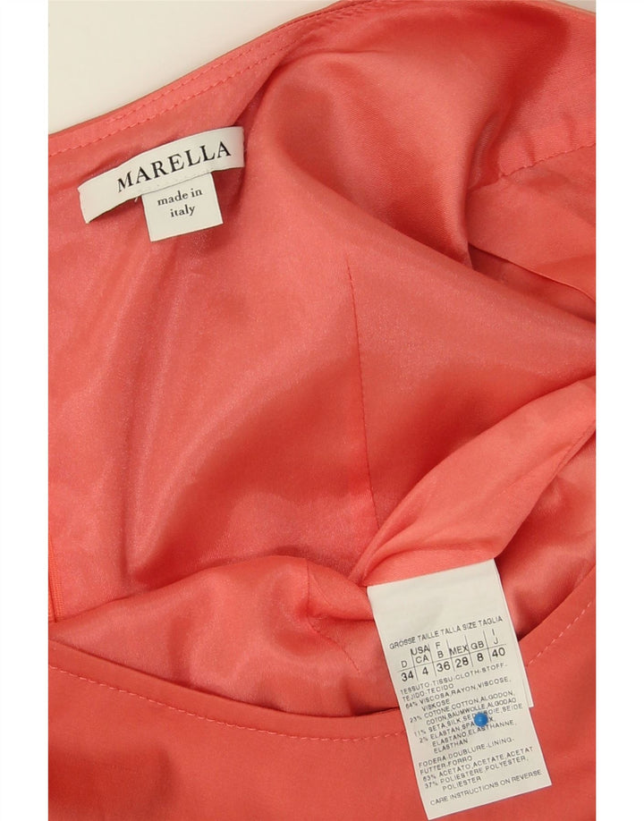 MARELLA Womens Sheath Dress UK 8 Small  Orange Viscose Vintage Marella and Second-Hand Marella from Messina Hembry 