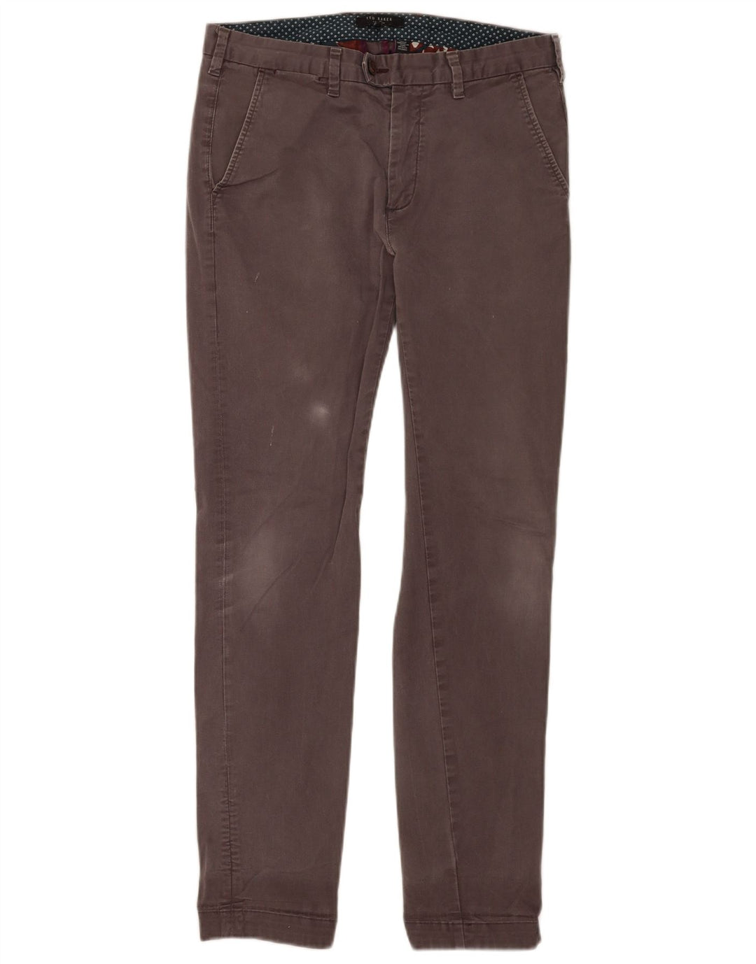 Pantaloni chino slim pentru bărbați Ted Baker L30 L30 bumbac gri