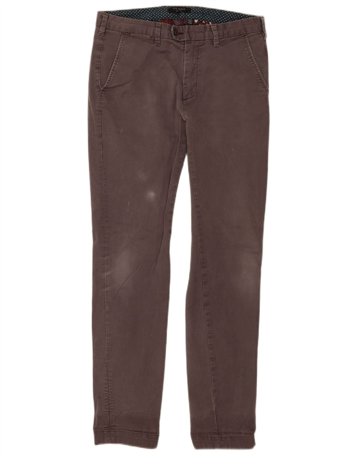 Pantaloni chino slim pentru bărbați Ted Baker L30 L30 bumbac gri