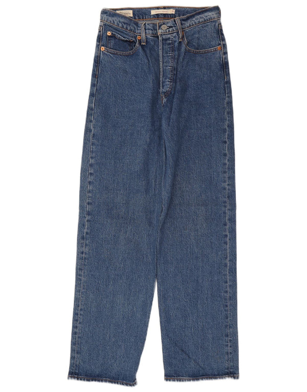 Blugi drepti pentru femei Levi's Ribcage W27 L29 Bumbac albastru