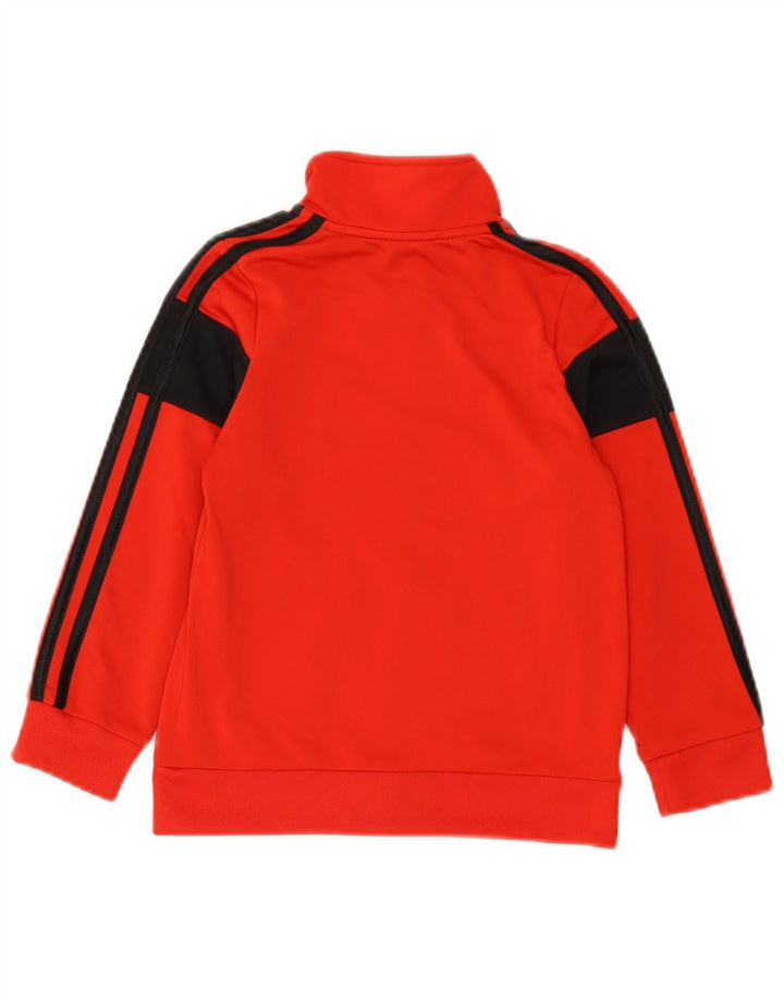 Jachetă de top pentru trening Adidas băieți 4-5 ani poliester color bloc roșu