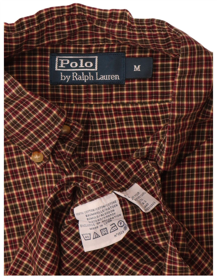 Cămașă pentru bărbați Polo Ralph Lauren din flanel, bumbac cu carouri maro mediu