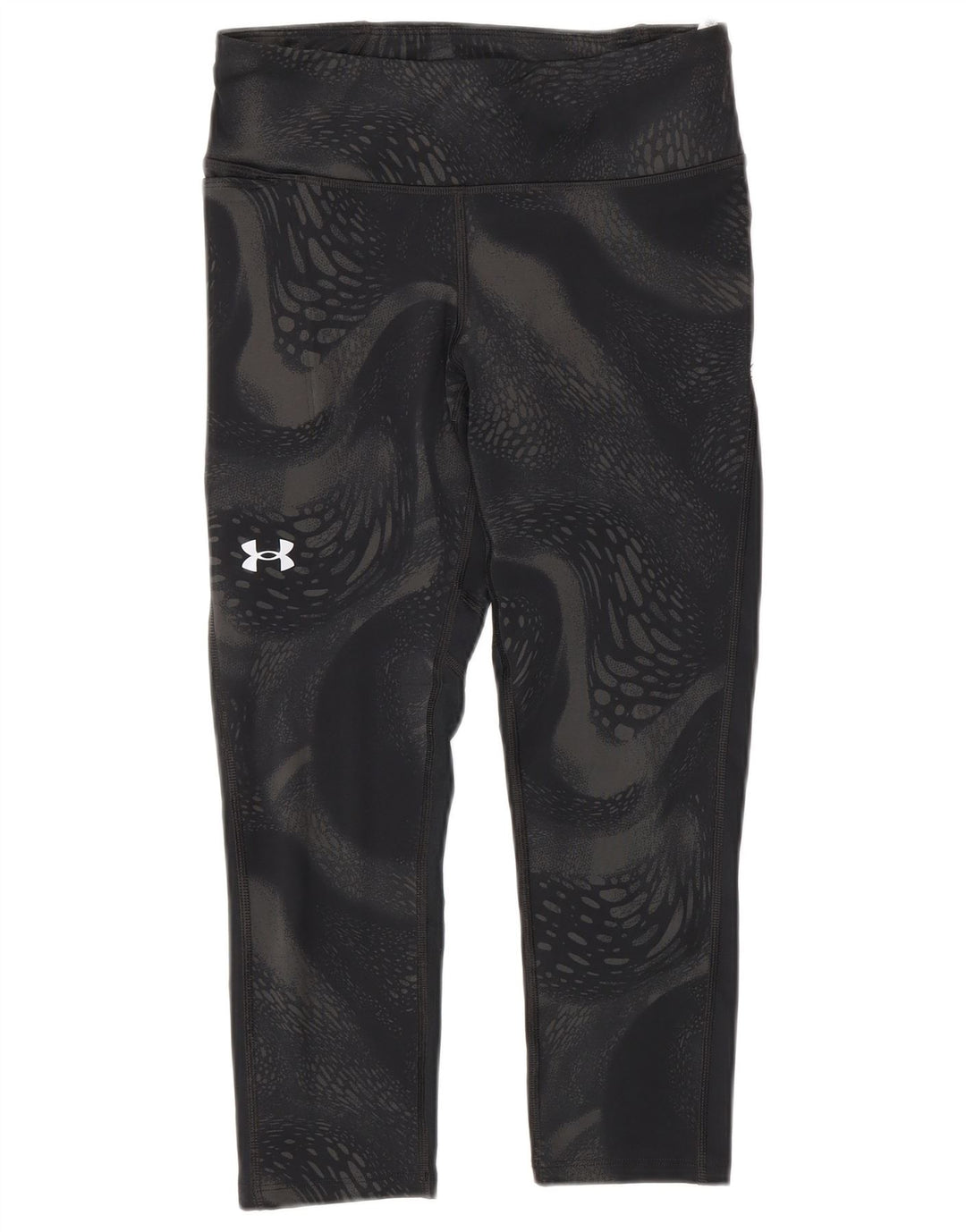 Leggings Capri de compresie Under Armour pentru femei UK 10 Small Black Geometric