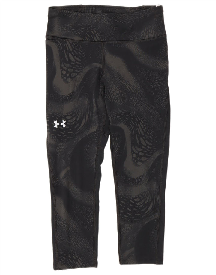 Leggings Capri de compresie Under Armour pentru femei UK 10 Small Black Geometric