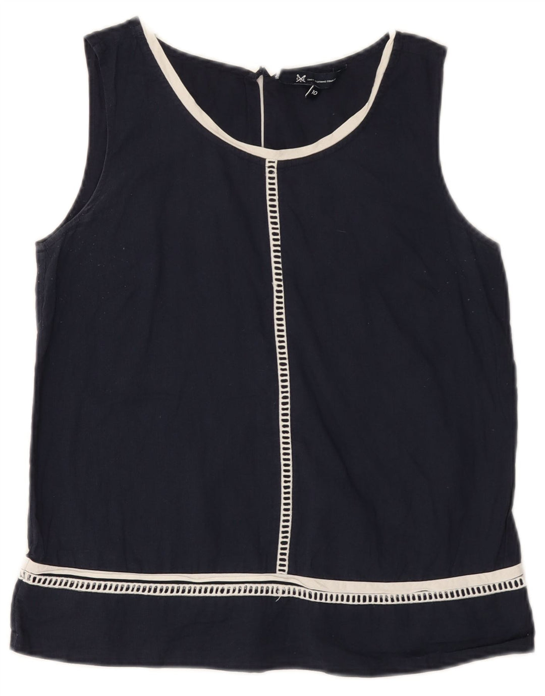 Vest Vest Top pentru femei J. Crew UK 10 mic Bumbac bleumarin
