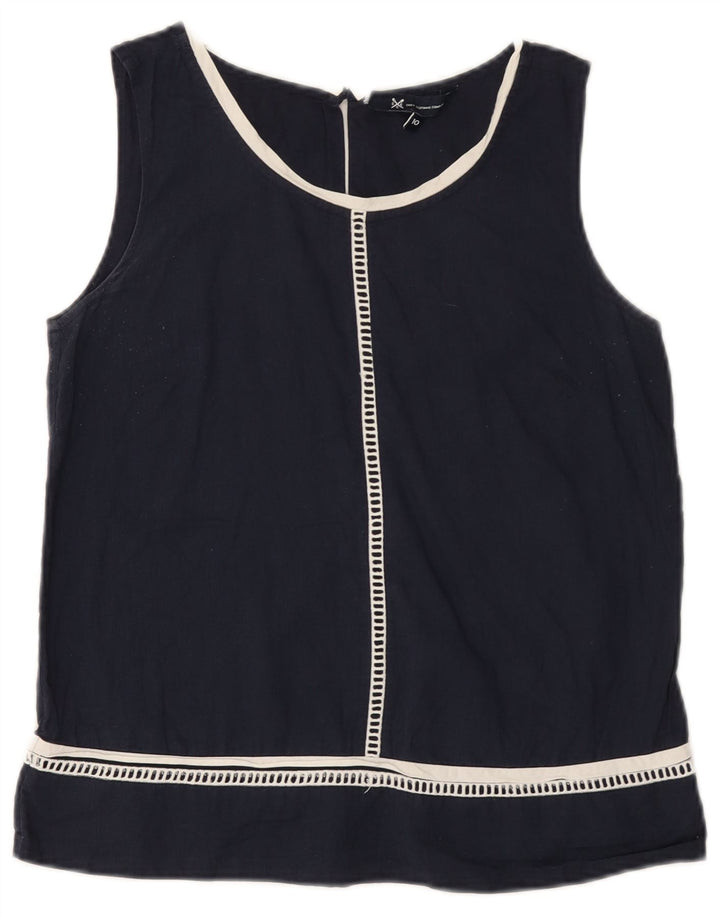 Vest Vest Top pentru femei J. Crew UK 10 mic Bumbac bleumarin