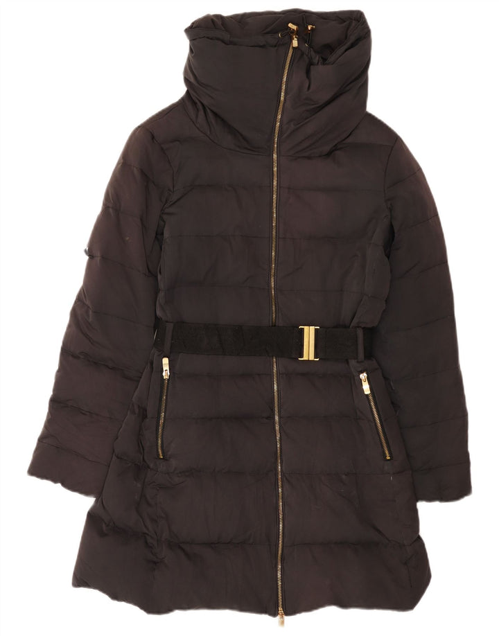 Palton căptușit pentru femei Zara UK 12 Medium Black