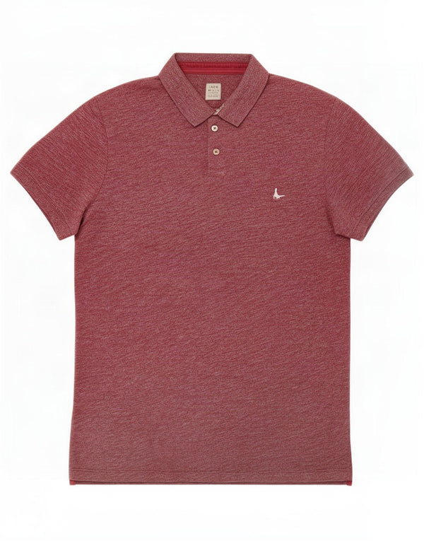 Cămașă polo Jack Wills pentru bărbați, XL, bumbac cu pete burgundy