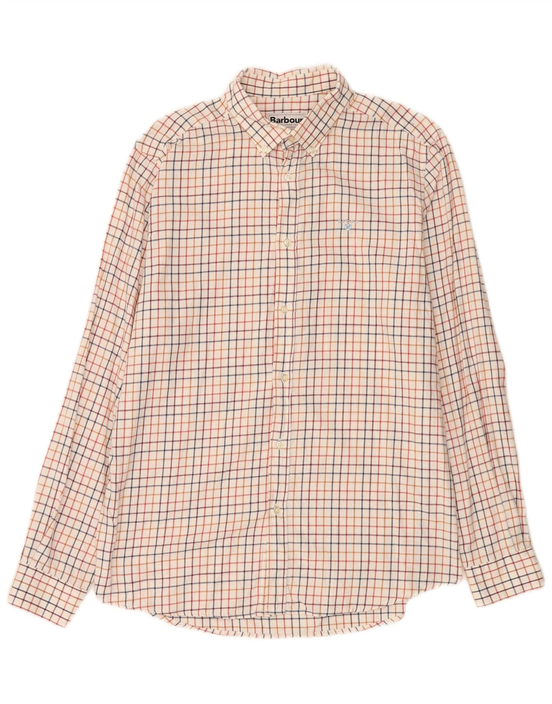 Cămașă pentru bărbați Barbour Tailored Fit, mare din bumbac cu carouri albe