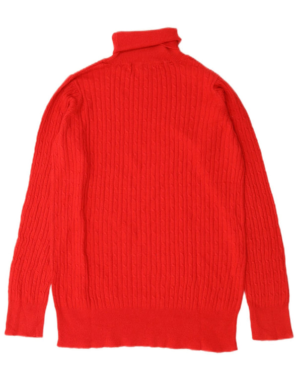 Pulover pentru femei cu gât rulat Zara UK 14 mare roșu