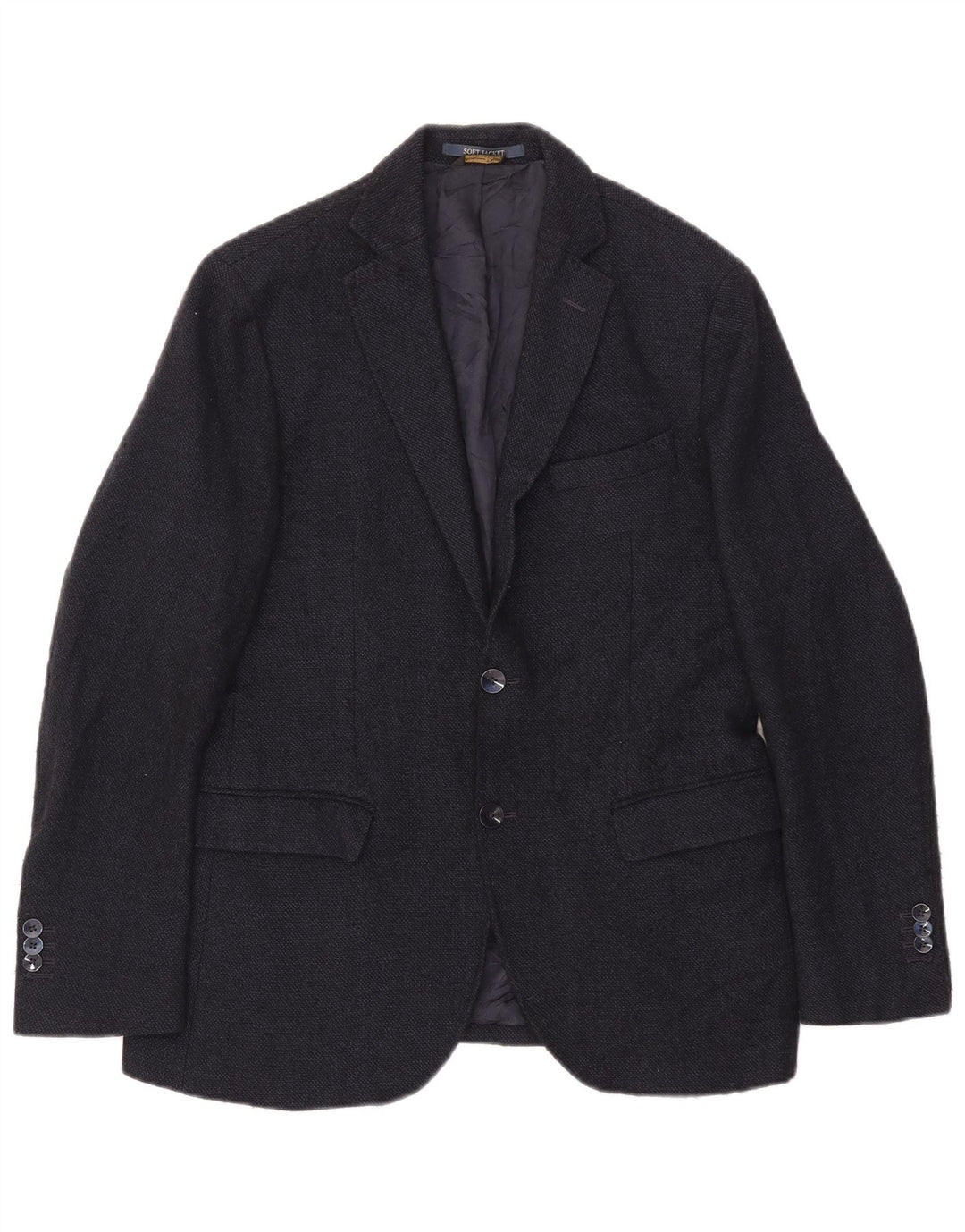 Massimo Dutti Jachetă pentru bărbați cu 2 nasturi UE 48 Lână medie bleumarin