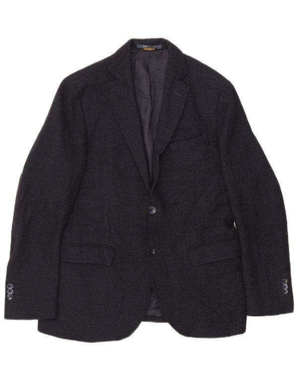 Massimo Dutti Jachetă pentru bărbați cu 2 nasturi UE 48 Lână medie bleumarin