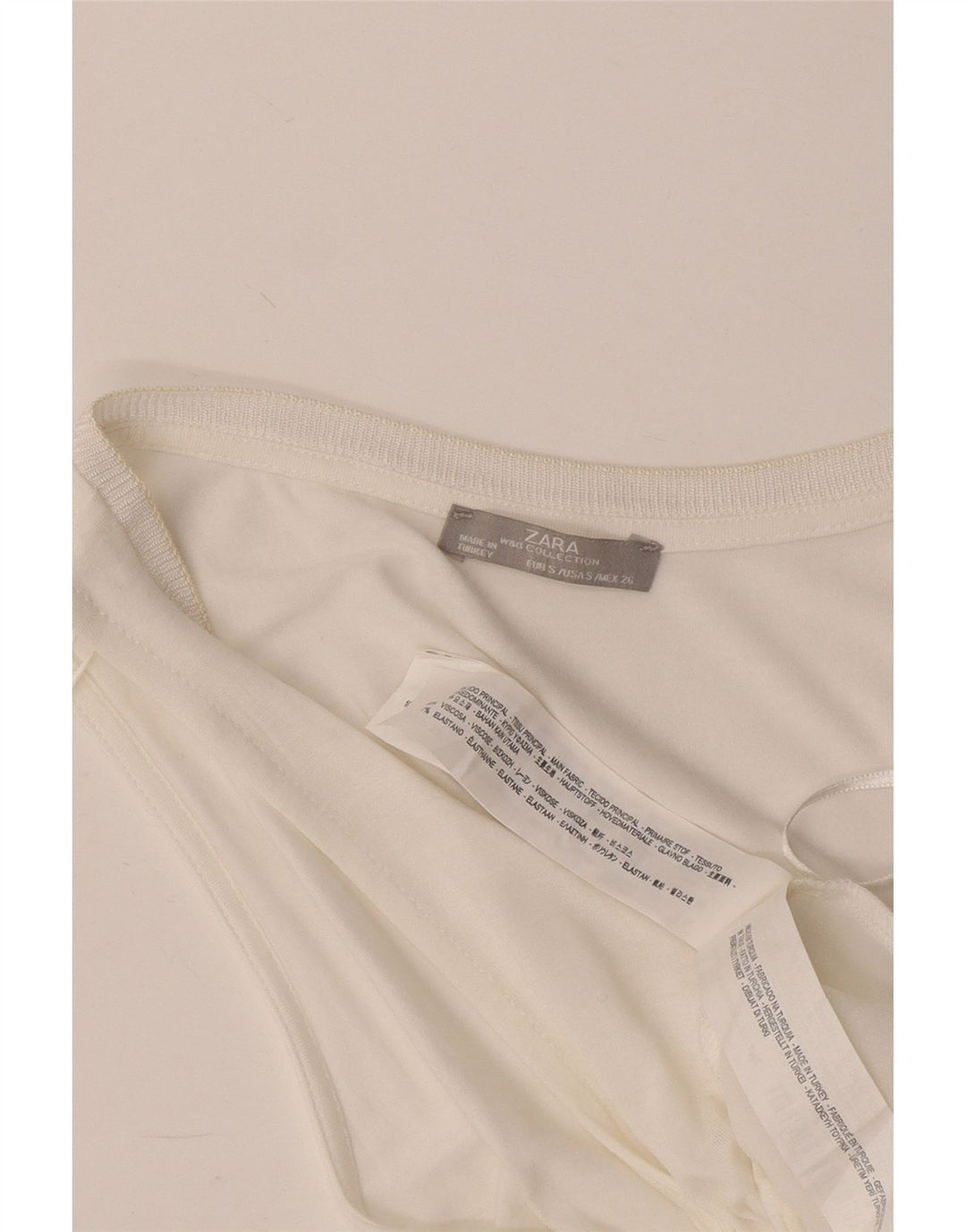 Top cu vestă pentru femei Zara UK 8 Small White Viscose