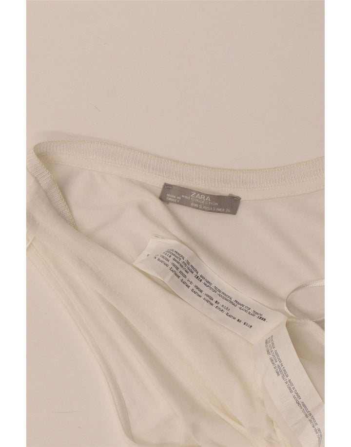 Top cu vestă pentru femei Zara UK 8 Small White Viscose