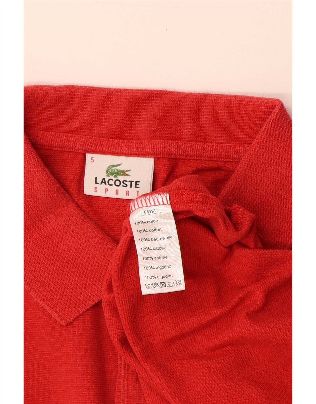 Tricou polo Lacoste pentru bărbați mărimea 5 mare bumbac roșu