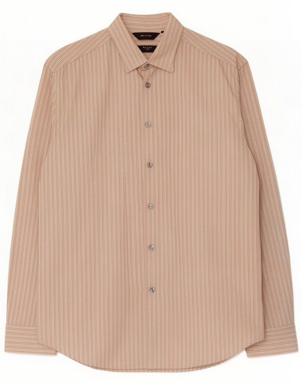 Paul Smith Bărbați Cămașă Dimensiune 42 16 1/2 Mare Bej Pinstripe