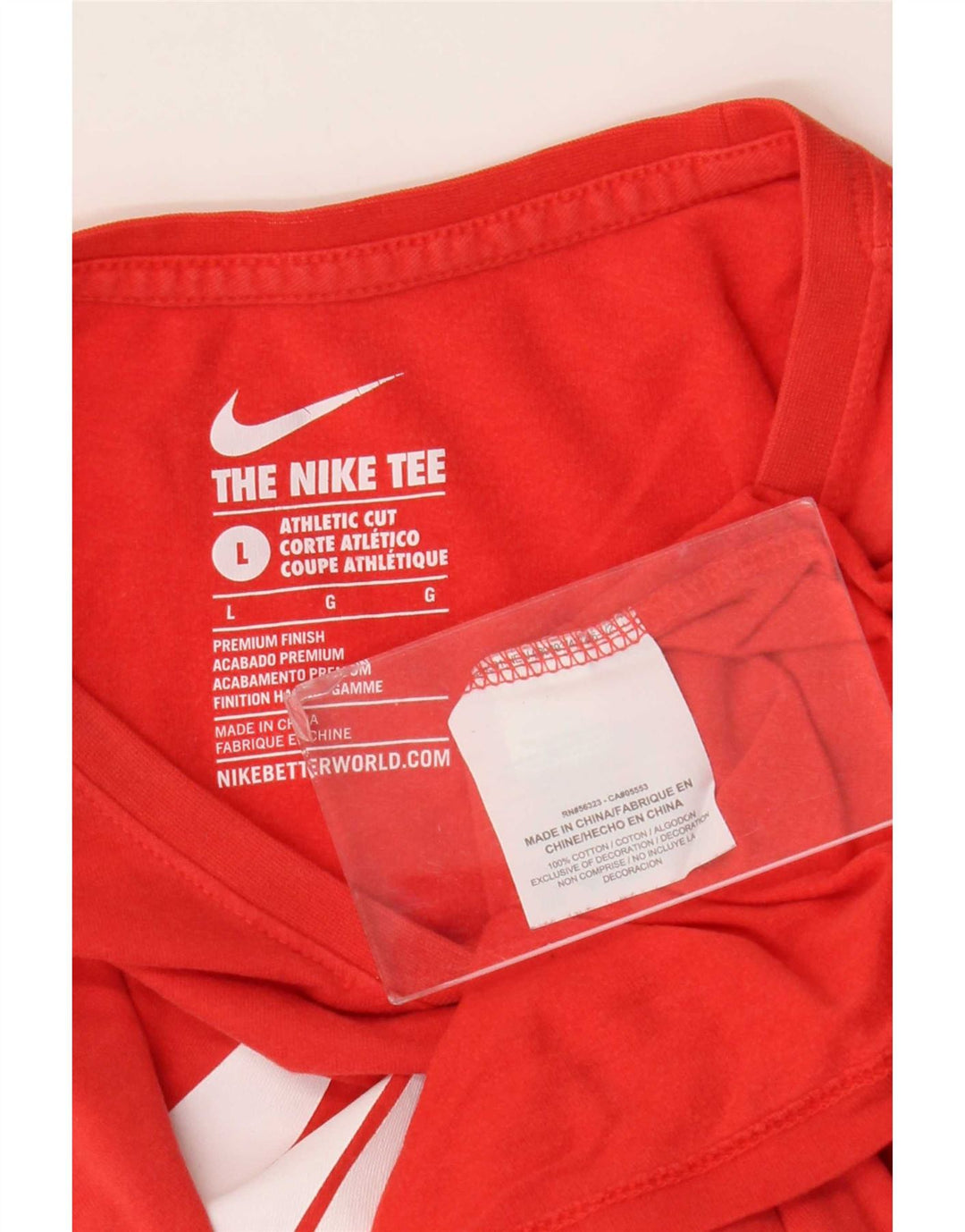 Tricou grafic Nike pentru bărbați, cu croială atletică, mare, roșu, bumbac