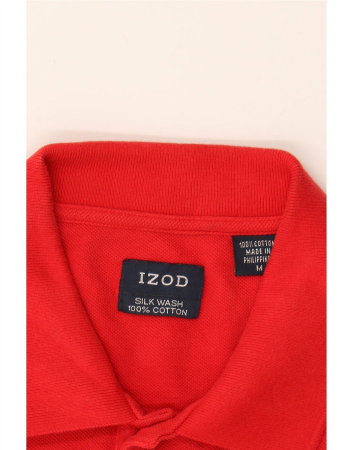 IZOD Mens Polo Shirt Medium Red Cotton Vintage Izod and Second-Hand Izod from Messina Hembry 