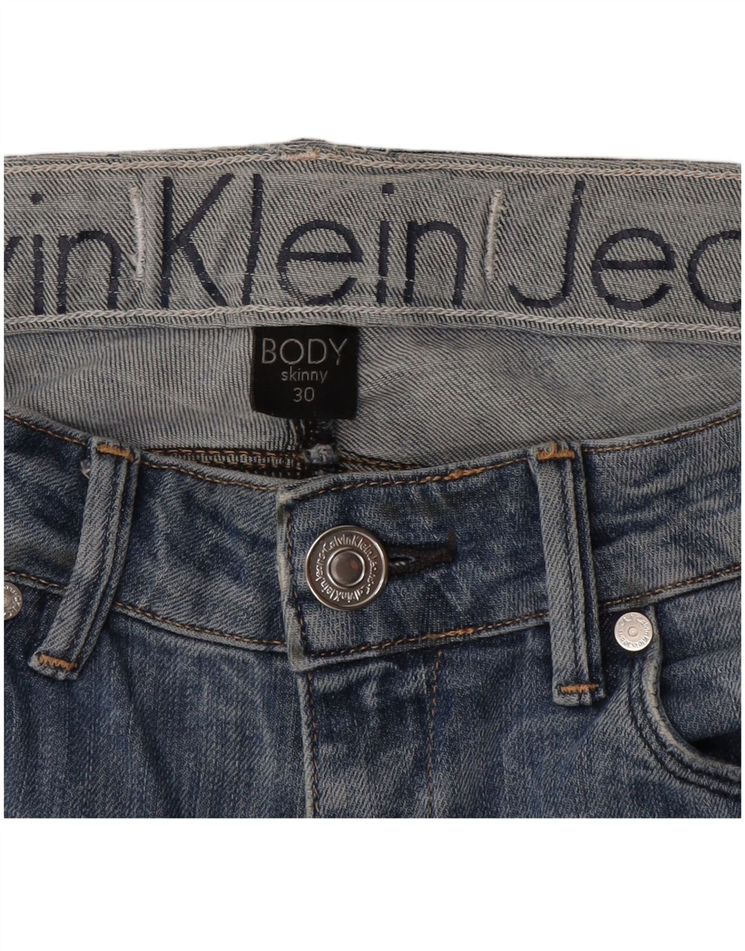 Blugi skinny pentru femei Calvin Klein W30 L33 albastru