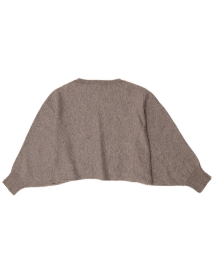 Hanorac crop pentru femei Massimo Dutti Jumper UK 14 Medium Gri Flecked