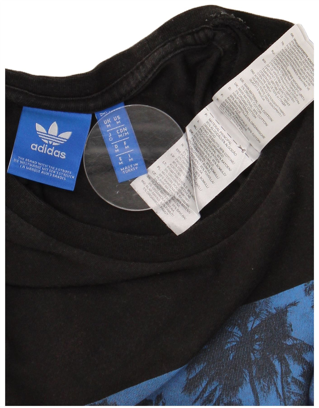 Tricou grafic ADIDAS pentru bărbați Top mediu din bumbac negru