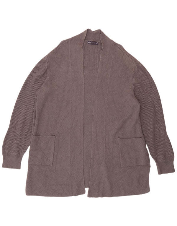 Pulover cardigan deschis pentru femei Marks & Spencer UK 20 2XL Viscoză gri