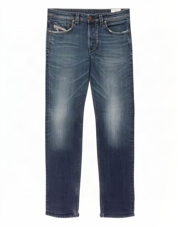 Diesel Mens Larkee Straight Jeans W31 L34 Blue Cotton